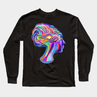 Psychedelic Creative Brainstorm Girl Long Sleeve T-Shirt